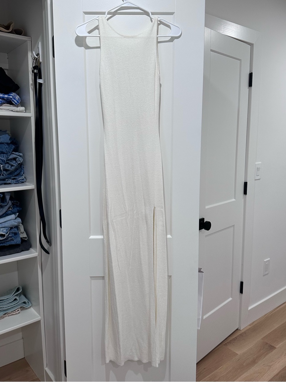 Meshki Sleeveless Cream Maxi Dress